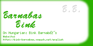 barnabas bink business card